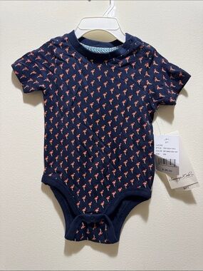 Sovereign Code Navy One-Piece with Coral Flamingo Print